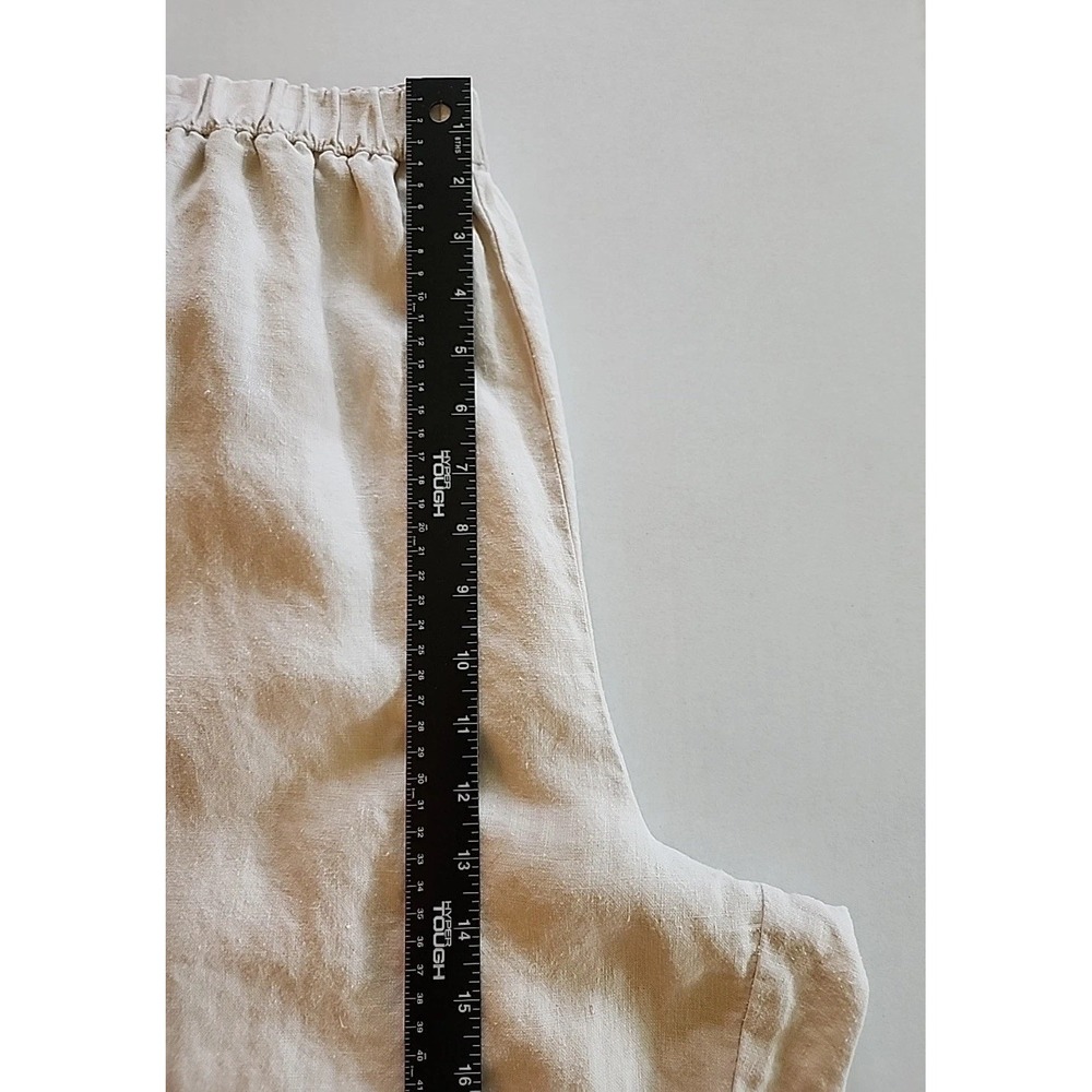 Chelsea Studio Womens Linen Wide Leg Pants Sz 20 Ivory Beachy Resort Lagenlook - Picture 7 of 10